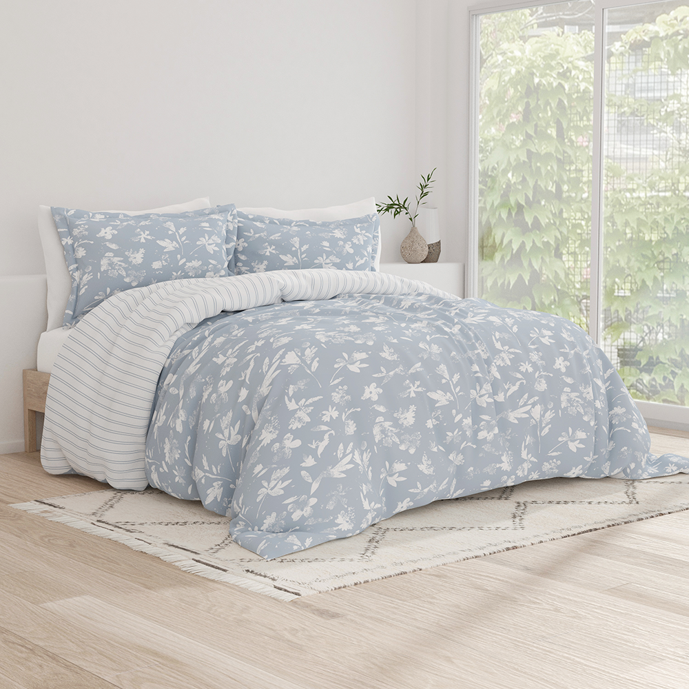 Country Home Pattern 3-Piece Reversible Duvet Cover Set