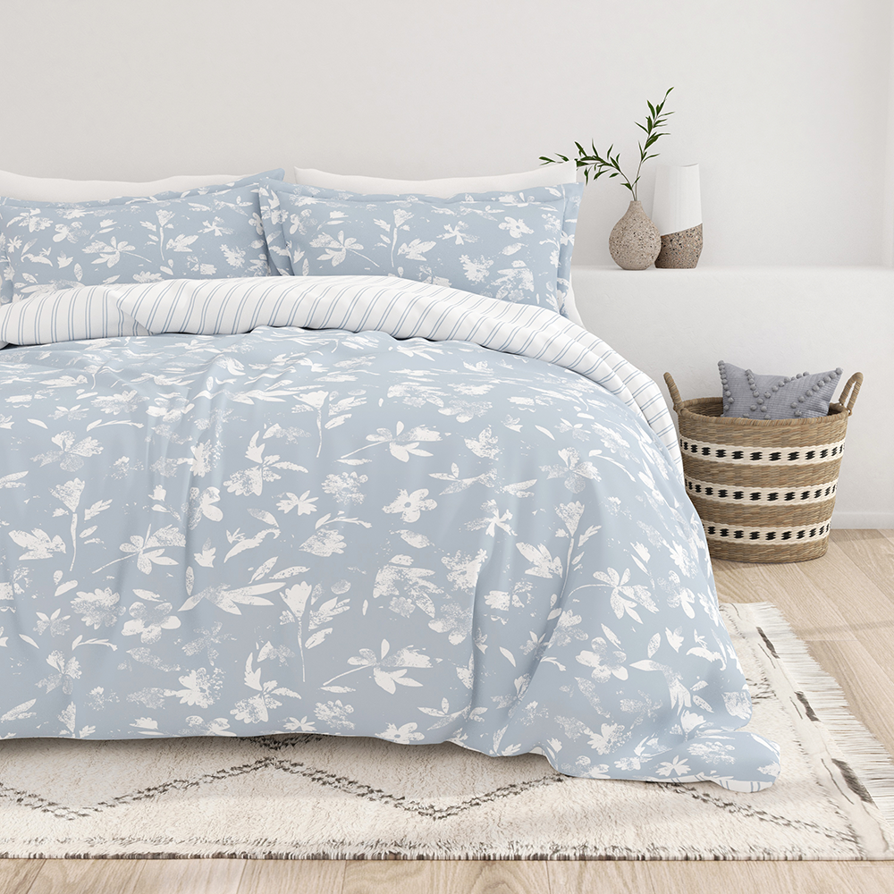 Country Home Pattern 3-Piece Reversible Duvet Cover Set