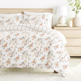 Sunset Garden Pattern 3-Piece Reversible Duvet Cover Set