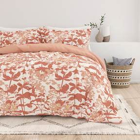 Boho Flower Pattern 3-Piece Reversible Duvet Cover Set