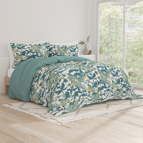 Boho Flower Pattern 3-Piece Reversible Duvet Cover Set