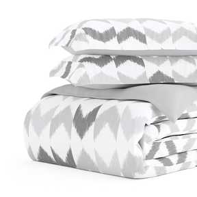 Chevron Sleep Pattern 3-Piece Reversible Duvet Cover Set