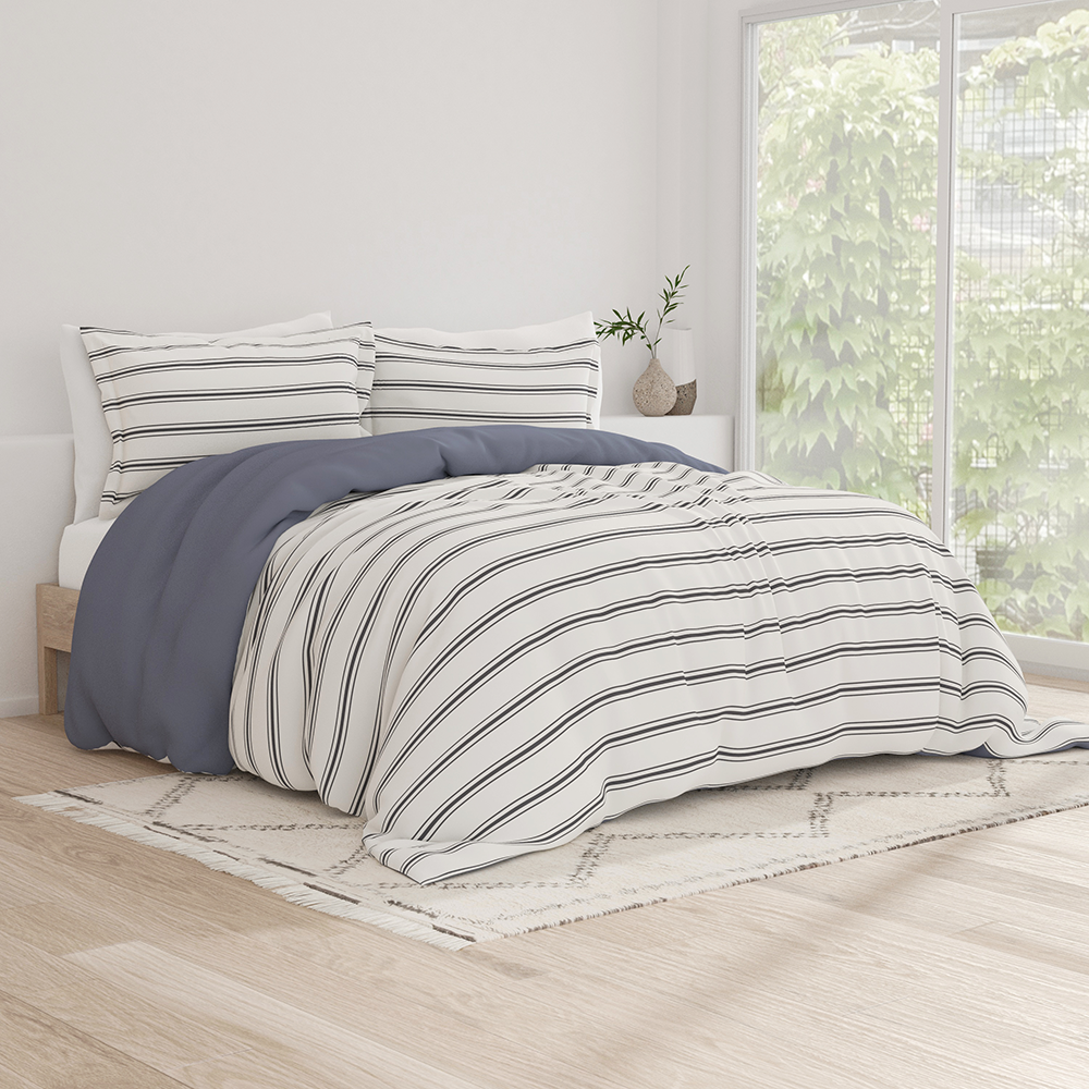 Desert Stripe Pattern 3-Piece Reversible Duvet Cover Set