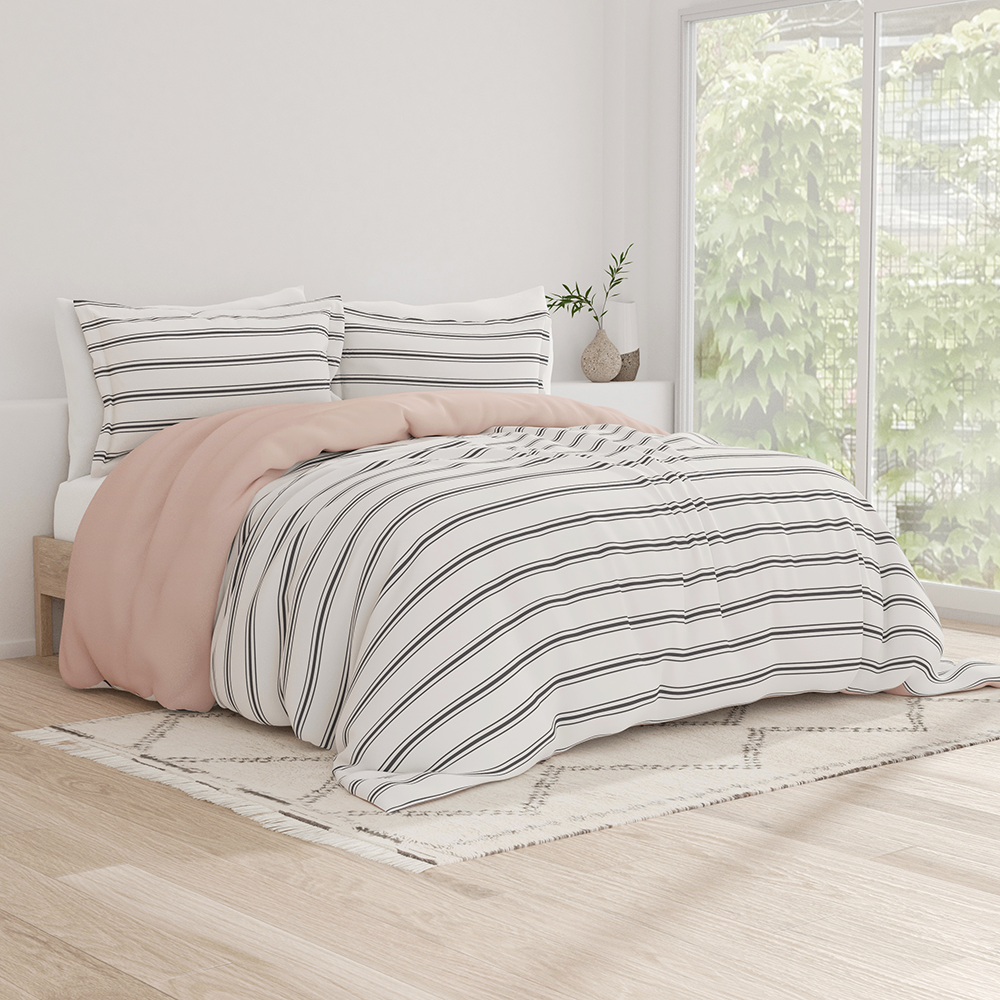 Desert Stripe Pattern 3-Piece Reversible Duvet Cover Set