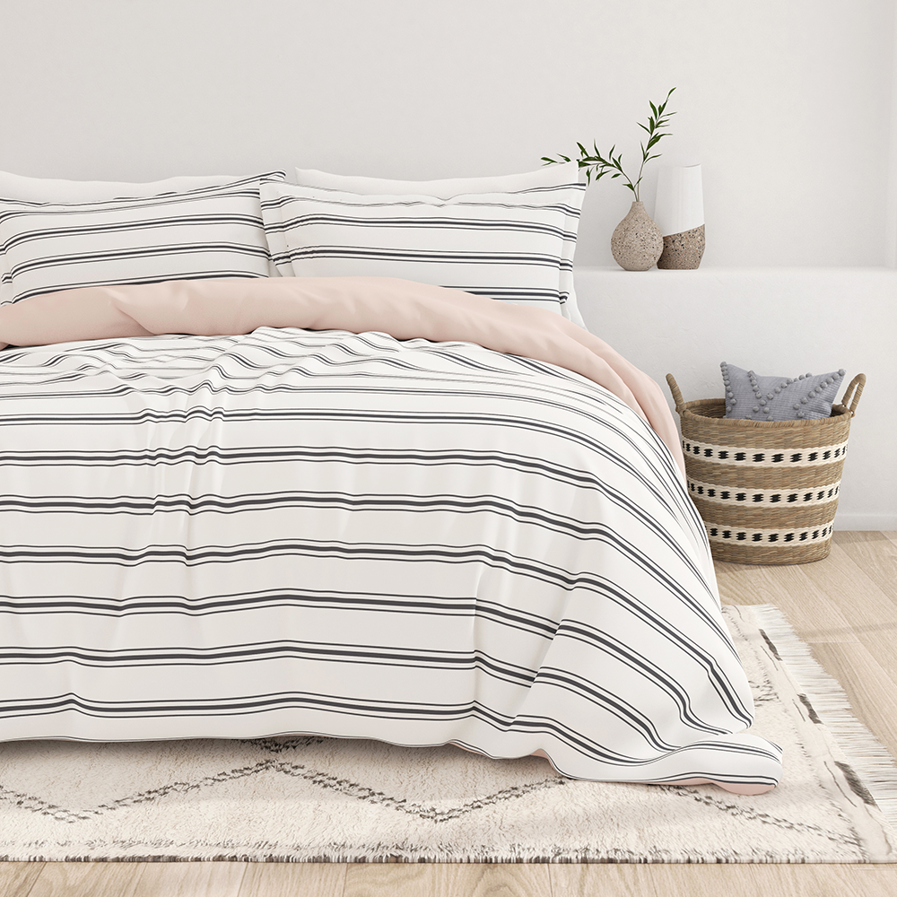 Desert Stripe Pattern 3-Piece Reversible Duvet Cover Set