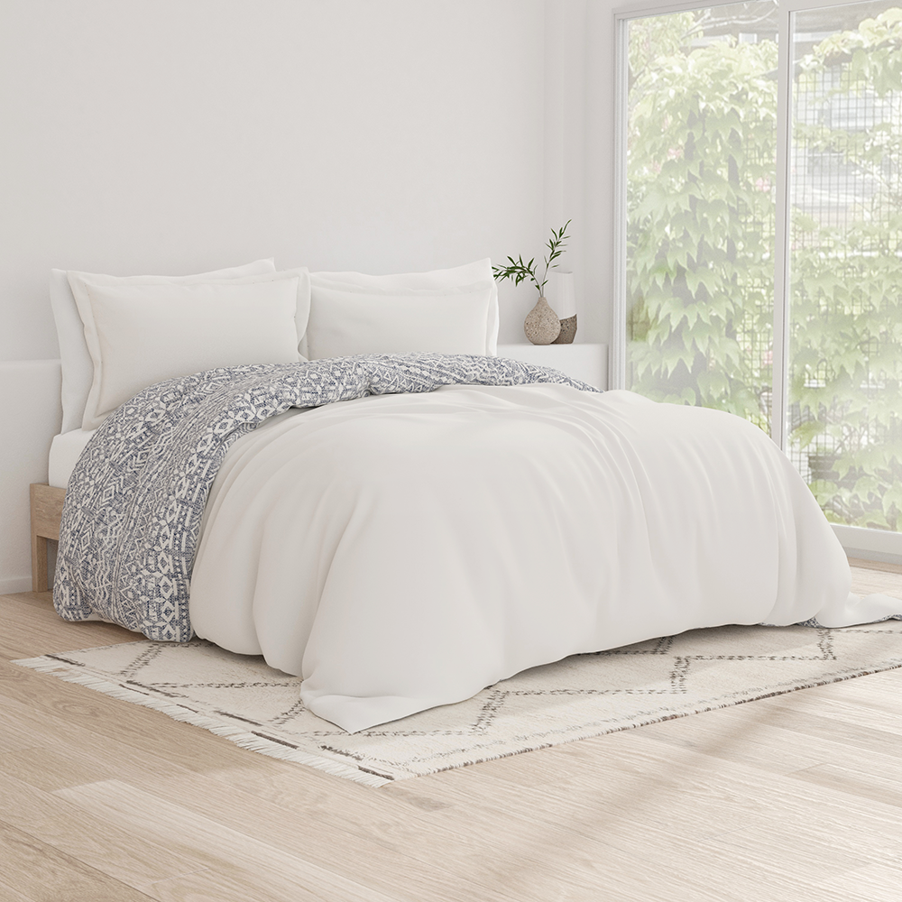 Modern Rustic Pattern 3-Piece Reversible Duvet Cover Set