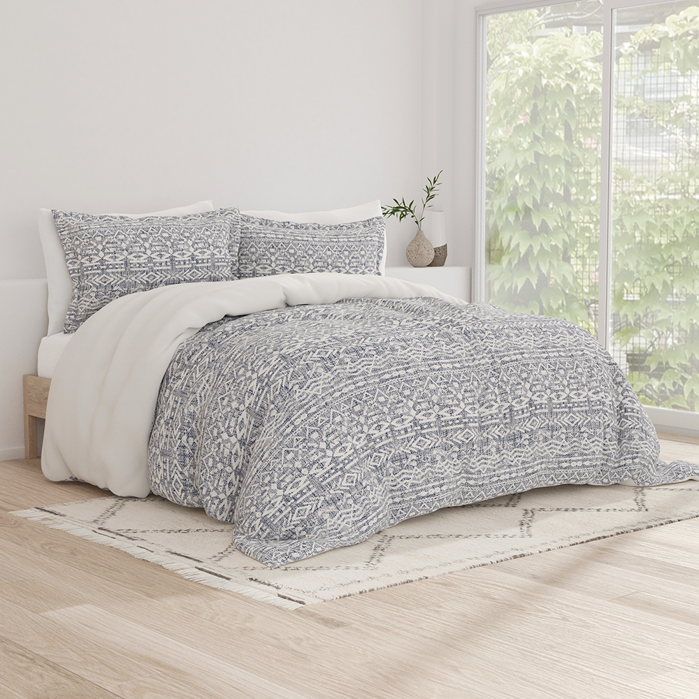 Modern Rustic Pattern 3-Piece Reversible Duvet Cover Set