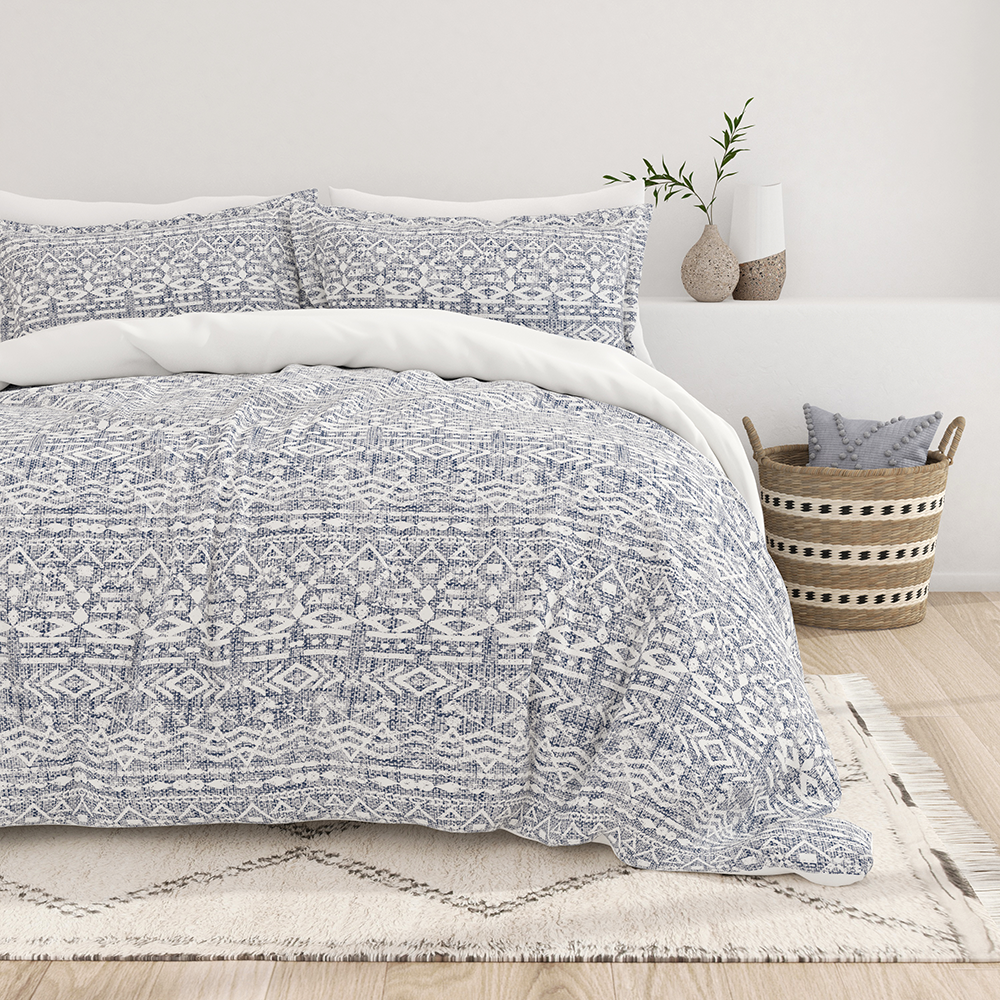 Modern Rustic Pattern 3-Piece Reversible Duvet Cover Set