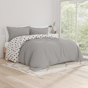 Painted Polkadot Pattern 3-Piece Reversible Duvet Cover Set