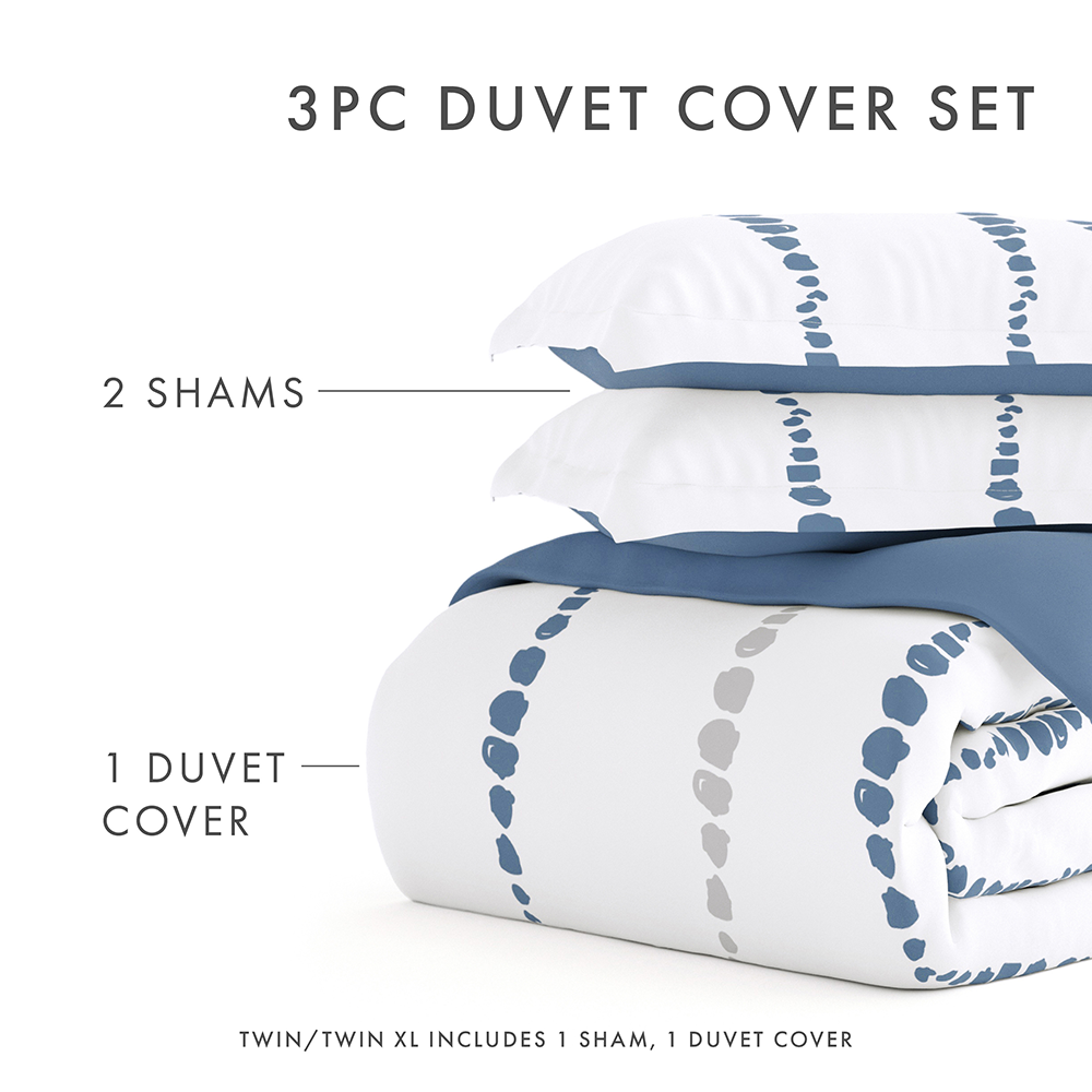 Urban Vibe Pattern 3-Piece Reversible Duvet Cover Set