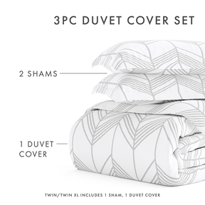 Alps Chevron Pattern 3-Piece Duvet Cover Set