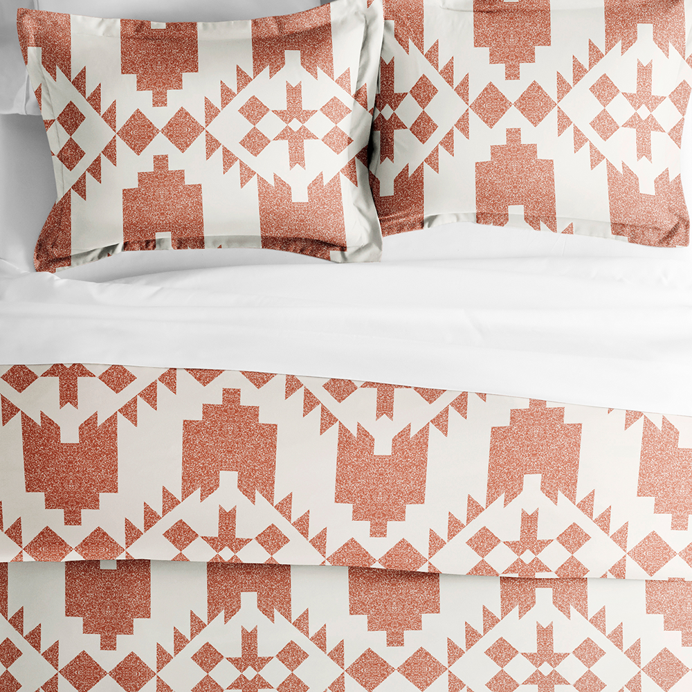 Adobe Diamond Pattern 3-Piece Duvet Cover Set