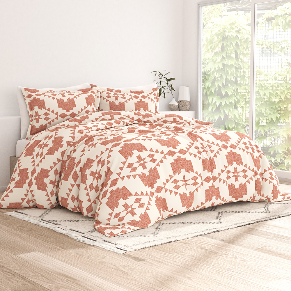 Adobe Diamond Pattern 3-Piece Duvet Cover Set