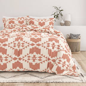 Adobe Diamond Pattern 3-Piece Duvet Cover Set