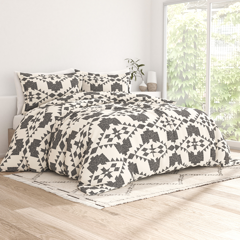 Adobe Diamond Pattern 3-Piece Duvet Cover Set