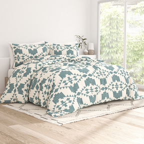 Adobe Diamond Pattern 3-Piece Duvet Cover Set