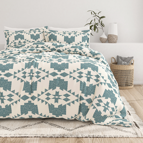 Adobe Diamond Pattern 3-Piece Duvet Cover Set