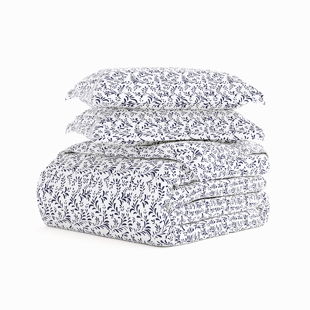 Burst of Vines Pattern 3-Piece Duvet Cover Set