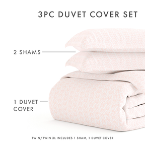 Classic in Pink Pattern 3-Piece Duvet Cover Set