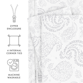 Coarse Paisley Pattern 3-Piece Duvet Cover Set