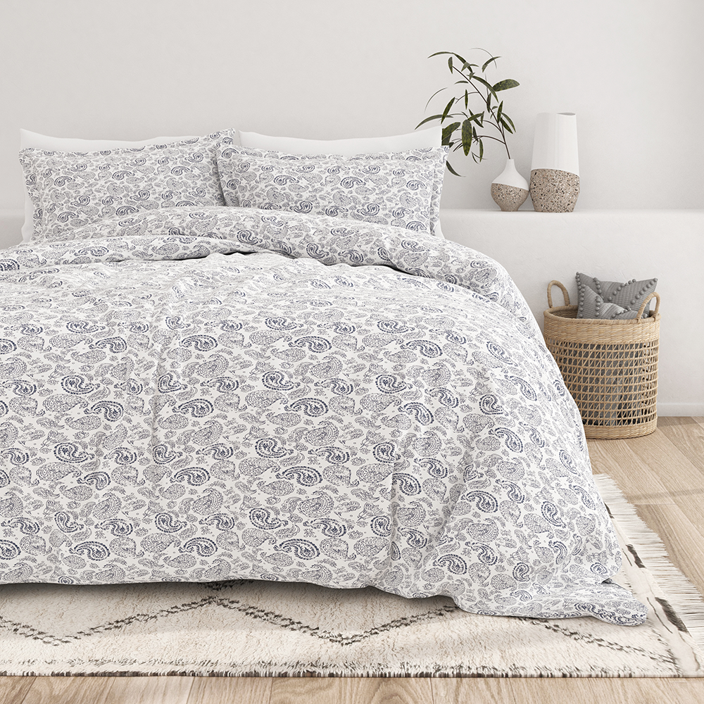 Coarse Paisley Pattern 3-Piece Duvet Cover Set