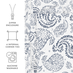 Coarse Paisley Pattern 3-Piece Duvet Cover Set