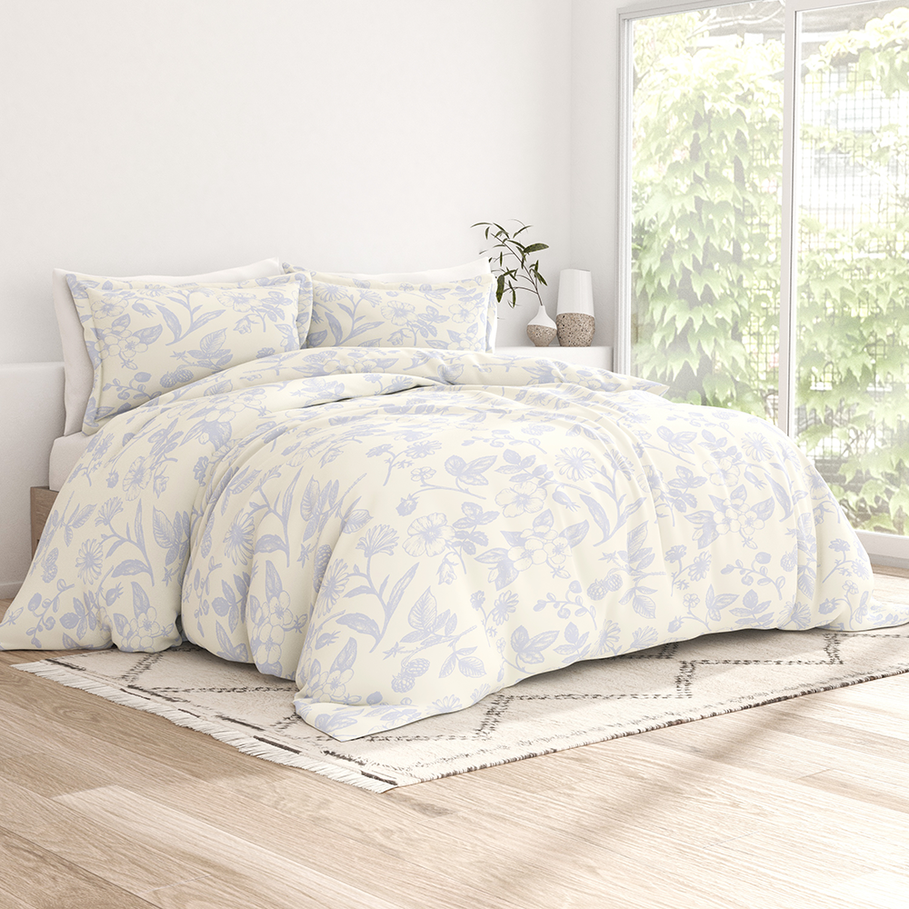 Garden Pattern 3-Piece Duvet Cover Set