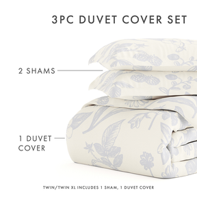 Garden Pattern 3-Piece Duvet Cover Set