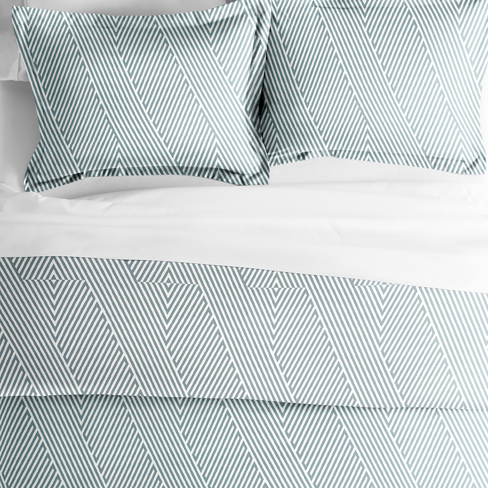 Modern Diagonal Pattern 3-Piece Duvet Cover Set