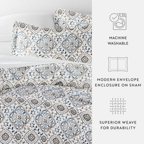 Oasis Pattern 3-Piece Duvet Cover Set