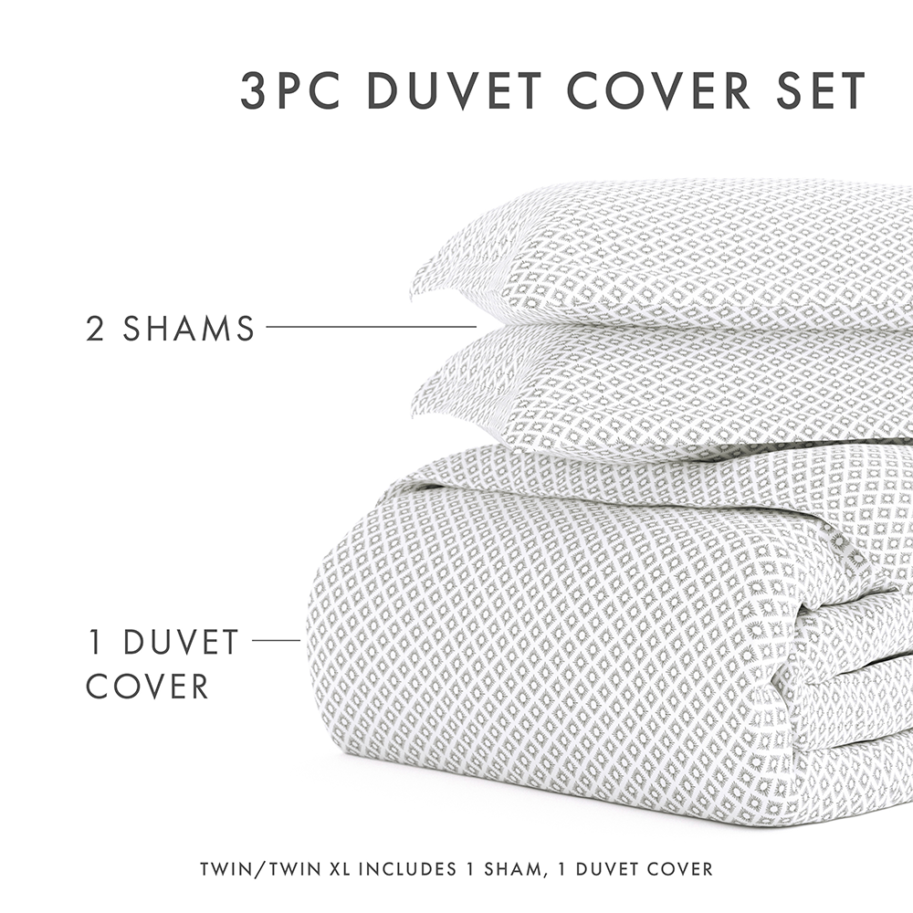 Polaris Pattern 3-Piece Duvet Cover Set