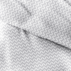 Puffed Chevron Pattern 3-Piece Duvet Cover Set