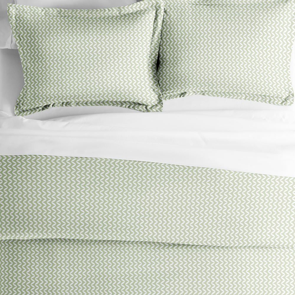 Puffed Chevron Pattern 3-Piece Duvet Cover Set