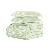 Puffed Chevron Pattern 3-Piece Duvet Cover Set