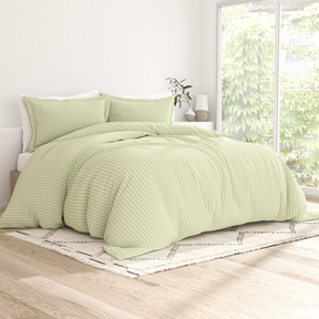 Puffed Chevron Pattern 3-Piece Duvet Cover Set