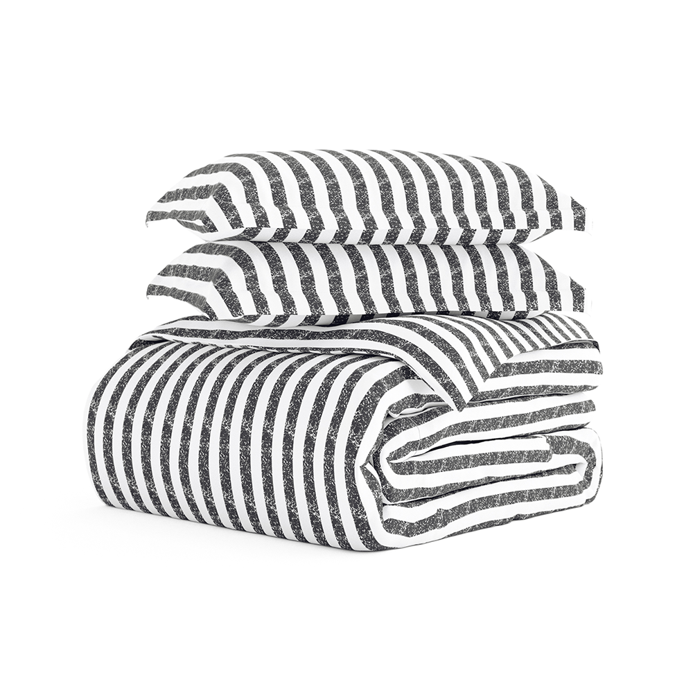 Rugged Stripes Pattern 3-Piece Duvet Cover Set