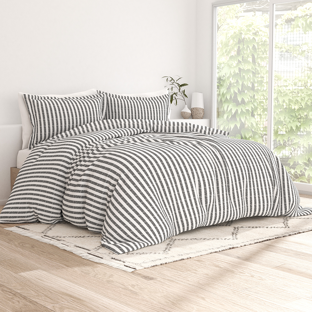 Rugged Stripes Pattern 3-Piece Duvet Cover Set