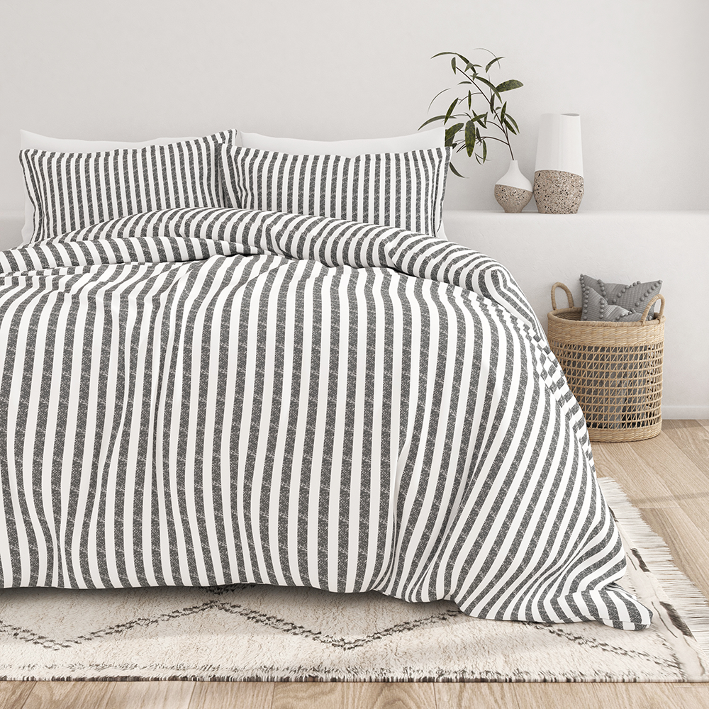 Rugged Stripes Pattern 3-Piece Duvet Cover Set