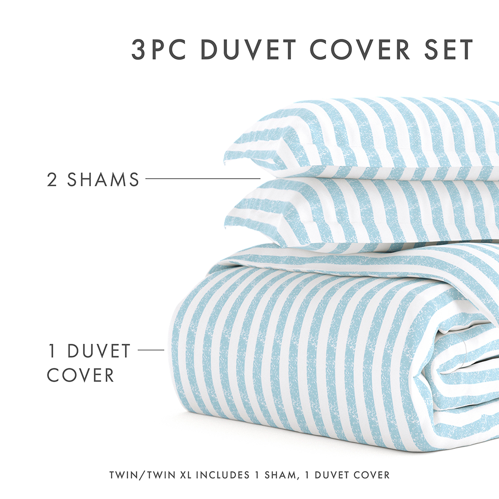 Rugged Stripes Pattern 3-Piece Duvet Cover Set