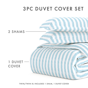 Rugged Stripes Pattern 3-Piece Duvet Cover Set