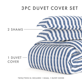 Rugged Stripes Pattern 3-Piece Duvet Cover Set