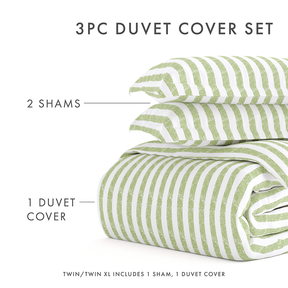 Rugged Stripes Pattern 3-Piece Duvet Cover Set