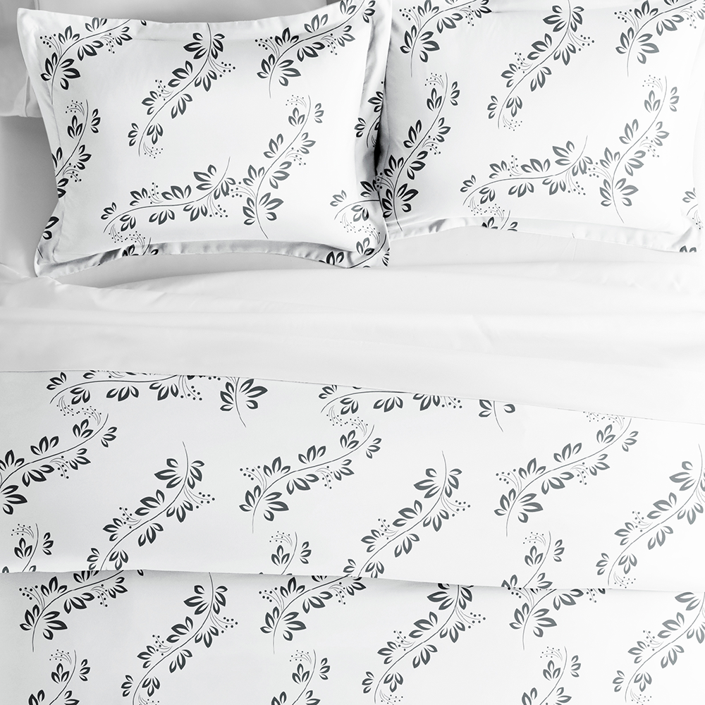 Simple Vine Pattern 3-Piece Duvet Cover Set