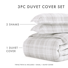 Thatch Pattern 3-Piece Duvet Cover Set