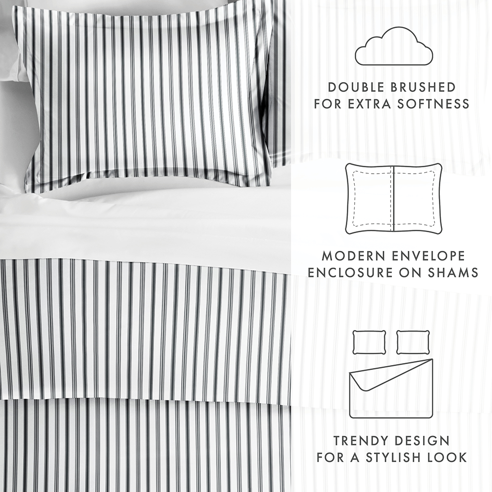 Vertical Dreams Pattern 3-Piece Duvet Cover Set