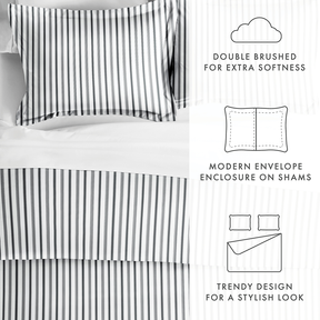 Vertical Dreams Pattern 3-Piece Duvet Cover Set