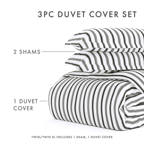 Vertical Dreams Pattern 3-Piece Duvet Cover Set