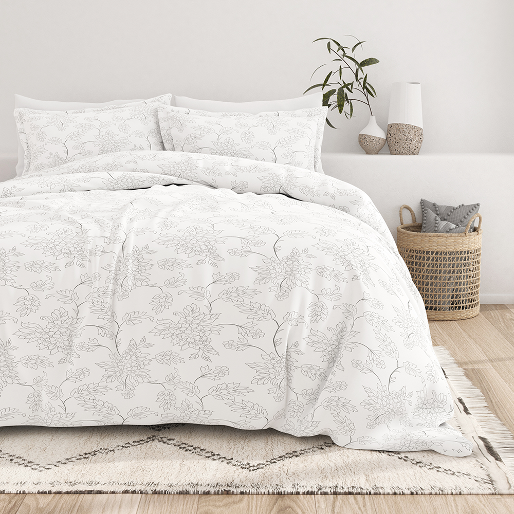 Vines Pattern 3-Piece Duvet Cover Set