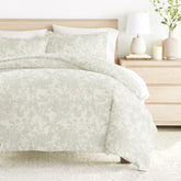 Weathered Floral Pattern 3-Piece Duvet Cover Set