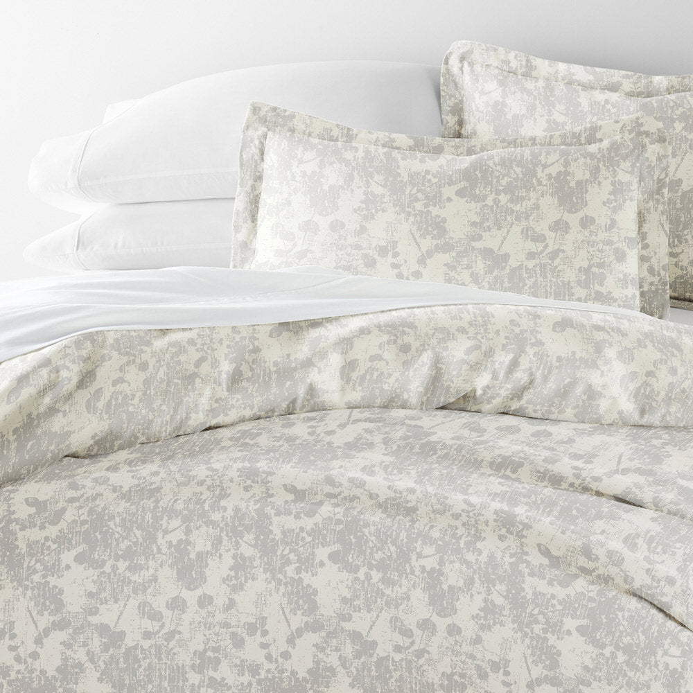 Weathered Floral Pattern 3-Piece Duvet Cover Set